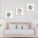  Floral Canvas Wall Art Set, 3 Piece Gold Foil, 20 x 20 in