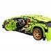 438 PCS Car Building Blocks Set, 1:18 Scale Green Lamborghini Super Car Model with Pull-Back Motor - BLK-080