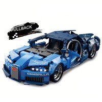 538 PCS Car Building Blocks Set, 1:18 Scale Sports Car Model with Pull Back Motor - 10230