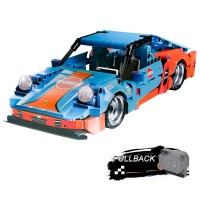 538 PCS Car Building Blocks Set, 1:18 Scale Sports Car Model with Pull Back Motor - 10231