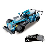 412 PCS Car Building Blocks Set, 1:18 Scale Sports Car Model with Pull Back Motor - 10258