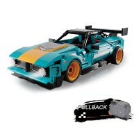 454 PCS Car Building Blocks Set, 1:18 Scale Sports Car Model with Pull Back Motor - 10260