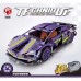 405 PCS Car Building Blocks Set, 1:18 Scale Purple Lamborghini Super Car Model with Pull-Back Motor - BLK-069