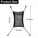 2 PCs 3-Layer Car Mesh Organizer, Back Seat Net Bag Storage Pouch with Hooks for Car Storage