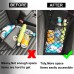 2 PCs 3-Layer Car Mesh Organizer, Back Seat Net Bag Storage Pouch with Hooks for Car Storage