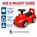 Toddler Ride-On Car with Storage, Red, Foot-to-Floor Play, Music Model QX-3316