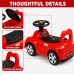 Toddler Ride-On Car with Storage, Red, Foot-to-Floor Play, Music Model QX-3316