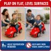 Toddler Ride-On Car with Storage, Red, Foot-to-Floor Play, Music Model QX-3316