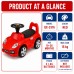 Toddler Ride-On Car with Storage, Red, Foot-to-Floor Play, Music Model QX-3316