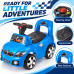 Kids Ride-On Car, Blue Push Car with Steering Wheel & Backrest Kids Ride-On Car, Blue Push Car with Steering Wheel & Backrest