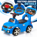 Kids Ride-On Car, Blue Push Car with Steering Wheel & Backrest Kids Ride-On Car, Blue Push Car with Steering Wheel & Backrest