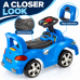 Kids Ride-On Car, Blue Push Car with Steering Wheel & Backrest Kids Ride-On Car, Blue Push Car with Steering Wheel & Backrest