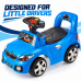 Kids Ride-On Car, Blue Push Car with Steering Wheel & Backrest Kids Ride-On Car, Blue Push Car with Steering Wheel & Backrest