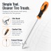 Tire Groove Cleaning Tool, 30 cm Long Reach Metal Tip Stone Remover, Non-Slip Handle, Compact Tire Tread Cleaner for Cars, SUVs, Trucks, Bikes, Garage and Road Trip Maintenance