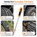 Tire Groove Cleaning Tool, 30 cm Long Reach Metal Tip Stone Remover, Non-Slip Handle, Compact Tire Tread Cleaner for Cars, SUVs, Trucks, Bikes, Garage and Road Trip Maintenance