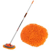 MATCC 62 inch  2-in-1 Removable Car Wash Mop with Long Handle for Car Cleaning - MCW001