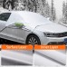 Car Windshield Snow Cover, Waterproof Sun Shade Half Car Cover with Hooks, Straps for Sedans, SUVs, Vans, Trucks 245 x 196 x 166 cm - X0029VX16T