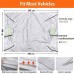 Car Windshield Snow Cover, Waterproof Sun Shade Half Car Cover with Hooks, Straps for Sedans, SUVs, Vans, Trucks 245 x 196 x 166 cm - X0029VX16T