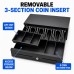 Cash Drawer for POS System, 5 Bill/5 Coin, RJ11-Style, Black