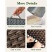  Woven Cat Litter Box Enclosure, Hidden Cat House Furniture with Double-Level Storage Shelf, Side Entrance, Ventilated Design, Indoor Cat Cabinet for Small to Large Cats