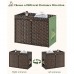  Woven Cat Litter Box Enclosure, Hidden Cat House Furniture with Double-Level Storage Shelf, Side Entrance, Ventilated Design, Indoor Cat Cabinet for Small to Large Cats