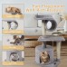 Cat Tree Tower, 32 inch Kitten Activity Center with Cat Ring, Padded Plush Perches, Scratching Posts, Jump Platform - 01HUI
