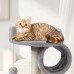 Cat Tree Tower, 32 inch Kitten Activity Center with Cat Ring, Padded Plush Perches, Scratching Posts, Jump Platform - 01HUI