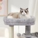 Cat Tree Tower, 34 inch Kitten Activity Center with Padded Plush Perches, Scratching Posts, Jump Platform - 16HUI