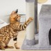 Cat Tree Tower, 34 inch Kitten Activity Center with Padded Plush Perches, Scratching Posts, Jump Platform - 16HUI