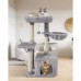 Cat Tree Tower, 34 inch Kitten Activity Center with Padded Plush Perches, Scratching Posts, Jump Platform - 16HUI