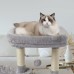 Cat Tree Tower, 35 inch Kitten Activity Center with Padded Plush Perches, Scratching Posts, Jump Platform - 09HUI