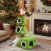 Christmas Cat Tree, 144 cm Tower with 3 Condos and Scratching Posts