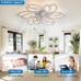 25.6” Ceiling Fan with Lights and Remote, 72W Flush Mount Indoor Ceiling Fan with 6-Speed Modes, Dimmable LED, APP Control for Home, Bedroom, Living Room (White) - 1630-6T