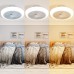 72W Low Profile Ceiling Fan, 18 inch Fan with 3 Color Modes, 10-Level Dimming, Remote Control for Home, Bedroom, Living Room (White)