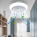 72W Low Profile Ceiling Fan, 18 inch Fan with 3 Color Modes, 10-Level Dimming, Remote Control for Home, Bedroom, Living Room (White)