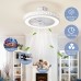 Low Profile Ceiling Fan, 72W Modern Fan with Lights, Remote Control, 3 Color Modes, Timing Function for Hom, Bedroom, Living Room
