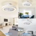 Low Profile Ceiling Fan, 72W Modern Fan with Lights, Remote Control, 3 Color Modes, Timing Function for Hom, Bedroom, Living Room