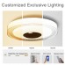 EXHOURME Ceiling Light, Flush Mount Ceiling Light with Bluetooth Speaker, RGB Color Change, APP + Remote Control for Home, Bedroom, Bathroom - 7C-HB-1