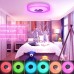 EXHOURME Ceiling Light, Flush Mount Ceiling Light with Bluetooth Speaker, RGB Color Change, APP + Remote Control for Home, Bedroom, Bathroom - 7C-HB-1