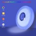 EXHOURME Ceiling Light, Flush Mount Ceiling Light with Bluetooth Speaker, RGB Color Change, APP + Remote Control for Home, Bedroom, Bathroom - X003YX81XJ