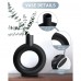 Ceramic Floral Vase, Modern Donut Vase Minimalism Style for Living Room, Kitchen, Office, Home Decor