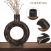 Ceramic Floral Vase, Modern Donut Vase Minimalism Style for Living Room, Kitchen, Office, Home Decor
