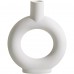 Ceramic Floral Vase, Modern Donut Vase Minimalism Style for Living Room, Kitchen, Office, Home Decor