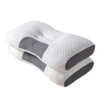 Cervical Neck Pillow, Contoured Orthopedic Massage Pillow with Memory Foam for Neck, Spine Support (2-Pack)