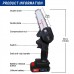 Mini Chainsaw, 4" inch Cordless Electric Chainsaw with Brushless Motor, 2 Batteries, Lightweight for Tree Branch, Woodcutting - C100
