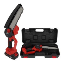 8" inch Mini Chainsaw, 21V Cordless Electric Chainsaw with Brushless Motor, Battery, Carry Case for Tree Trimming, Woodcutting, Pruning - KJ-9122