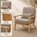 Accent Chair with Cushions, Cane-Style Back, Taupe, Indoor Accent Chair with Cushions, Cane-Style Back, Taupe, Indoor