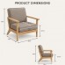 Accent Chair with Cushions, Cane-Style Back, Taupe, Indoor Accent Chair with Cushions, Cane-Style Back, Taupe, Indoor