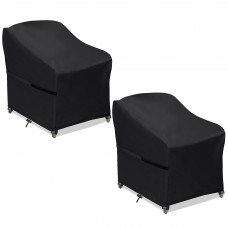 NASUM 2-Pack Patio Chair Covers, 420D Waterproof and Heavy Duty Outdoor Furniture Covers