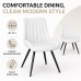 Dining Chairs Set of 2, White Upholstered, Metal Legs Dining Chairs Set of 2, White Upholstered, Metal Legs